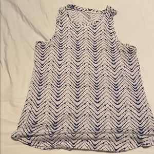 Athleta Blue and White Tank Top